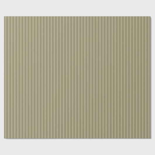 Sage Green Pinstrick Simple Modern Country Geschenkpapier (Flach)