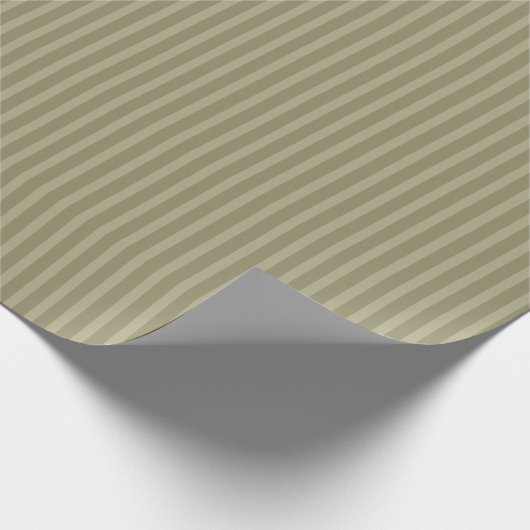 Sage Green Pinstrick Simple Modern Country Geschenkpapier (Ecke)