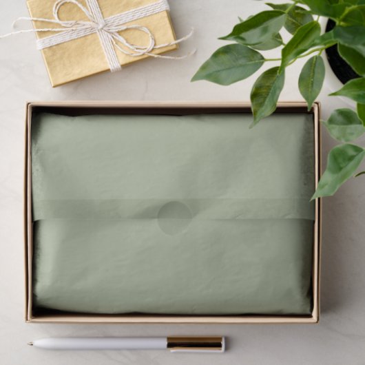 Sage Green Plain Solid Color Seidenpapier (Geschenk)