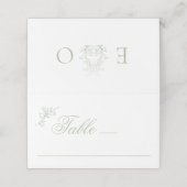 sage green  platzkarte (Außenseite Aufgefaltet)