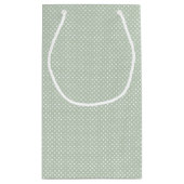 Sage Green Polk Dot Kleine Geschenktüte (Rückseite)