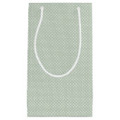 Sage Green Polk Dot Kleine Geschenktüte (Vorderseite)
