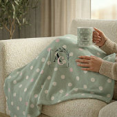 Sage Green Polka Dot Monogram Parents’ Eid Gift Fleecedecke