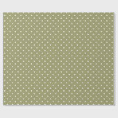 Sage Green Polka Dots Geschenkpapier (Flach)