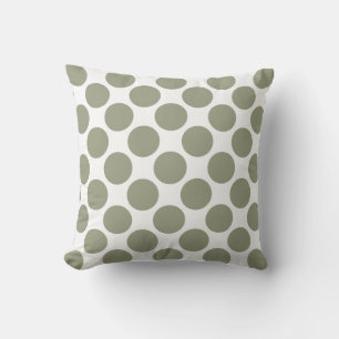 Sage Green Polka Dots Kissen