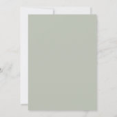 Sage Green Postponed Wedgenew Plan Update Card Einladung (Rückseite)