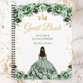 Sage Green Princess Quinceañera Gästebuch Notizblock
