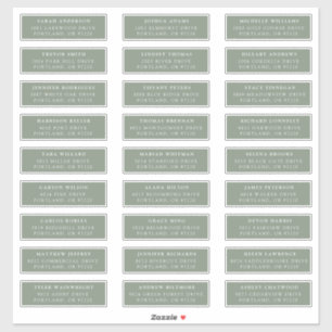 Sage Green   Private Guest Address Labels