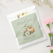 Sage Green Pumpkin Fall Baby Dusche Danke Geschenktütchen (Versiegelt)