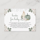Sage Green Pumpkin Floral Fall Buchanfrage Begleitkarte (Vorderseite)