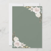 Sage Green Pumpkin Floral Wood Wedding Save The Date (Rückseite)
