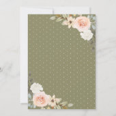 Sage Green Pumpkin und Dusty Peach Floral Wedding Einladung (Rückseite)