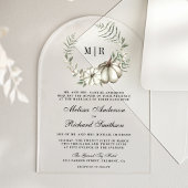 Sage Green Pumpkin Wreath Wedding Acryleinladungen