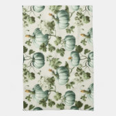 Sage Green Pumpkins & Autumn Florals Geschirrtuch (Vertikal)