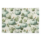 Sage Green Pumpkins & Autumn Florals Kissenbezug (Rückseite)
