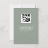 Sage Green Pumpkins Fall Florals Script QR Code RSVP Karte (Rückseite)