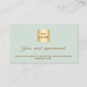 Sage green QR business logo appointment card Rabattkarte (Vorderseite)