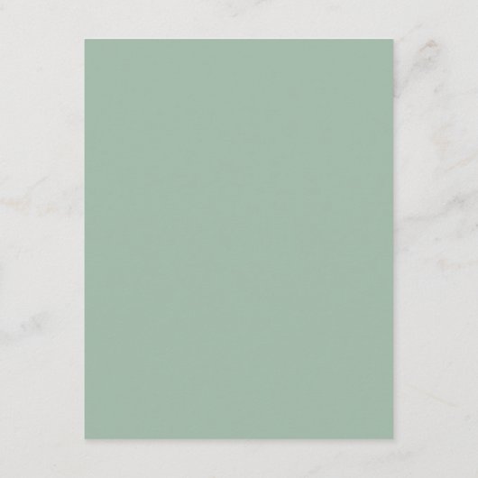 Sage Green QR Code Botanische Trauung Details Kart Begleitkarte (Rückseite)