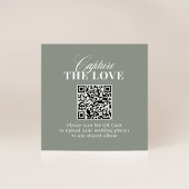 Sage Green | QR-Code Hochzeit Capture the Liebe Begleitkarte