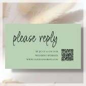 Sage Green | QR-Code | HochzeitsrSVP Begleitkarte