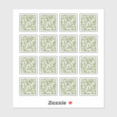 Sage Green QR Code Laser Cut Vinyl Aufkleber (Blatt)