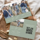 Sage Green QR Code Modern Save the Date 4 Foto