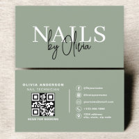 Sage Green QR Code Nagelspezialist Artist