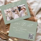 Sage Green QR Code Save the Date Modernes 3 Foto