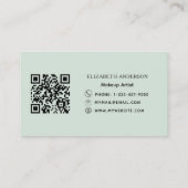 Sage green qr code visitenkarte (Rückseite)