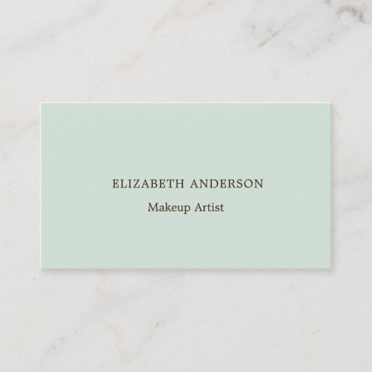 Sage green qr code visitenkarte (Vorderseite)