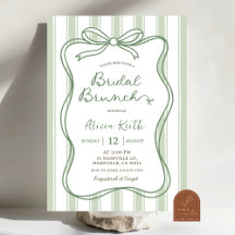 Sage Green Quirky Bridal Dusche Einladung