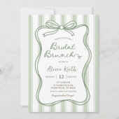 Sage Green Quirky Bridal Dusche Einladung (Vorderseite)
