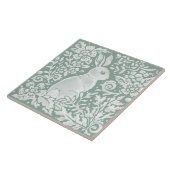 Sage Green Rabbit Woodland Szene Floral Fern Fliese (Seite)