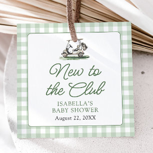 Sage Green Rahmen Golf Neues Clubmitglied Babypart Geschenkanhänger