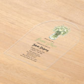 Sage Green Ranunculus Mason Jar Bridal Shower Acryleinladungen (Ablage )