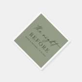 Sage Green Rehearsal Dinner | The Night Before Serviette (Ecke)