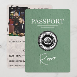 Sage Green Reno Passport Save the Date