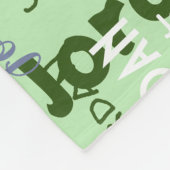 Sage Green Repeating Name Pattern Modern Fleecedecke (Ecke)