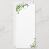 Sage Green reserviert Sitzplatze Hochzeitsstuhl Ta Einladung (Rückseite)