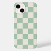 Sage Green Retro Karo Case-Mate iPhone Hülle (Rückseite)