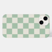 Sage Green Retro Karo Case-Mate iPhone Hülle (Rückseite (Horizontal))