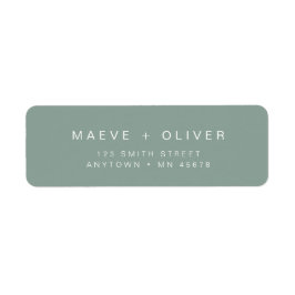 Sage Green Return Address Label Modern Minimalisti