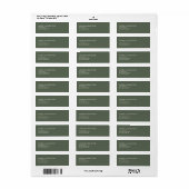 Sage Green Return Labels (Vorne)