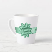 Sage Green Ribbon Bow Weihnachten Milchtasse (Linke Ecke)