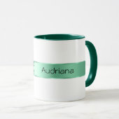 Sage Green Ribbon Bow Weihnachten Tasse (VorderseiteRechts)