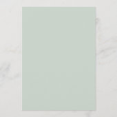 Sage Green Rococo Floral Heart Galentine Elegance Einladung (Rückseite)