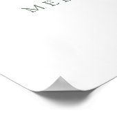 Sage Green Romantic Wirbel Script Wedding Willkomm Poster (Ecke)
