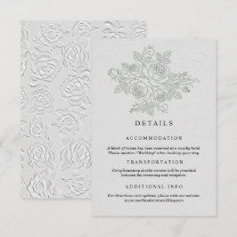 Sage Green Rose Hochzeitsdetails Karte