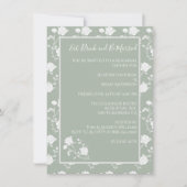 Sage Green Rose Probe Dinner Einladung (Vorderseite)