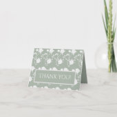 Sage Green Rose Wedding Danke (Vorderseite)